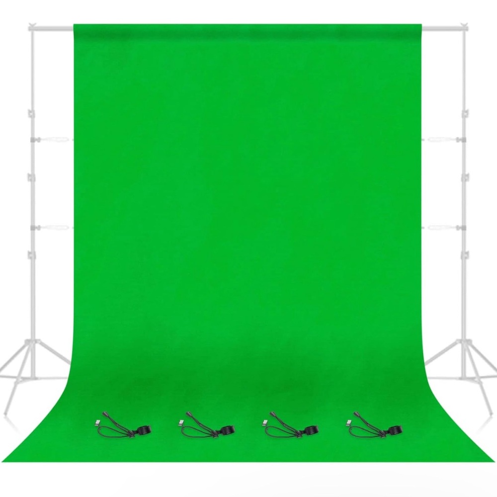 EMART Green Screen Backdrop, 6 x 9 FT with 4 Backdrop Clips